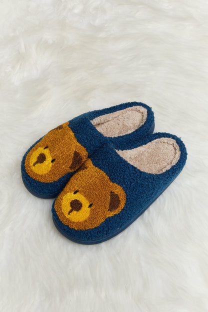 Melody Teddy Bear Print | Plush Slide Slippers Shoes bear footwear Melody Ship from USA slippers