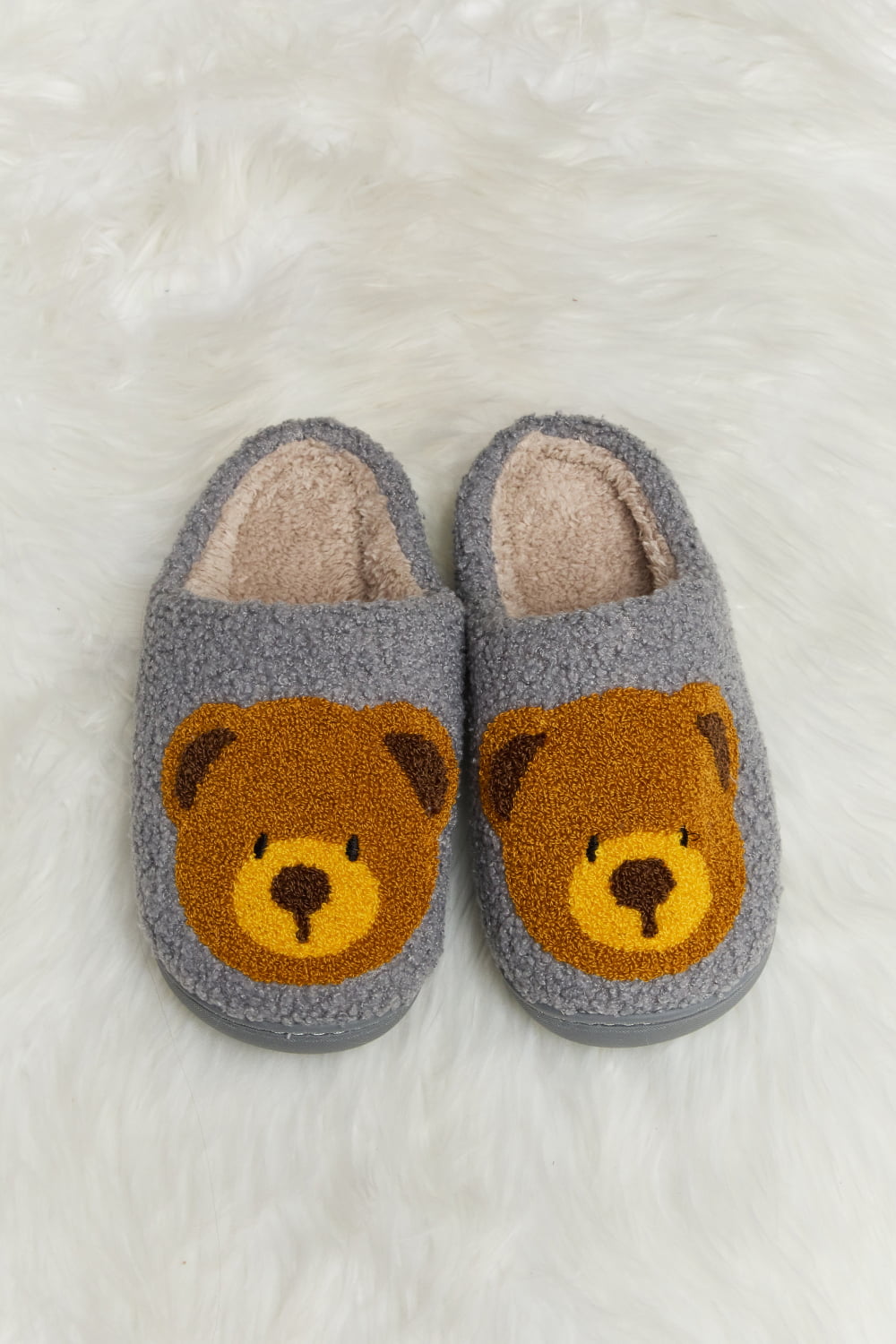 Melody Teddy Bear Print | Plush Slide Slippers Shoes bear footwear Melody Ship from USA slippers