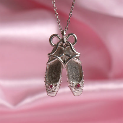 Silver One Size Copper Ballet Shoe | Pendant Necklace Accessories Fine Jewelry H&S Jewelry