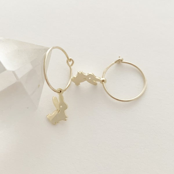 Magic Charm | Bunny Hoops Jewelry bunny cute dangle earrings earrings magic charm