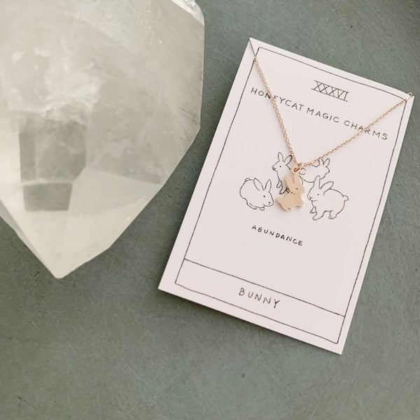 Magic Charm | Bunny Necklace Jewelry bunny charm gold Jewelry magic charm Necklace rose gold silver