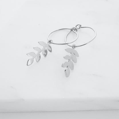 Magic Charm | Fern Hoops Jewelry fern Fine Jewelry gold hoop earrings Jewelry mini hoops rose gold