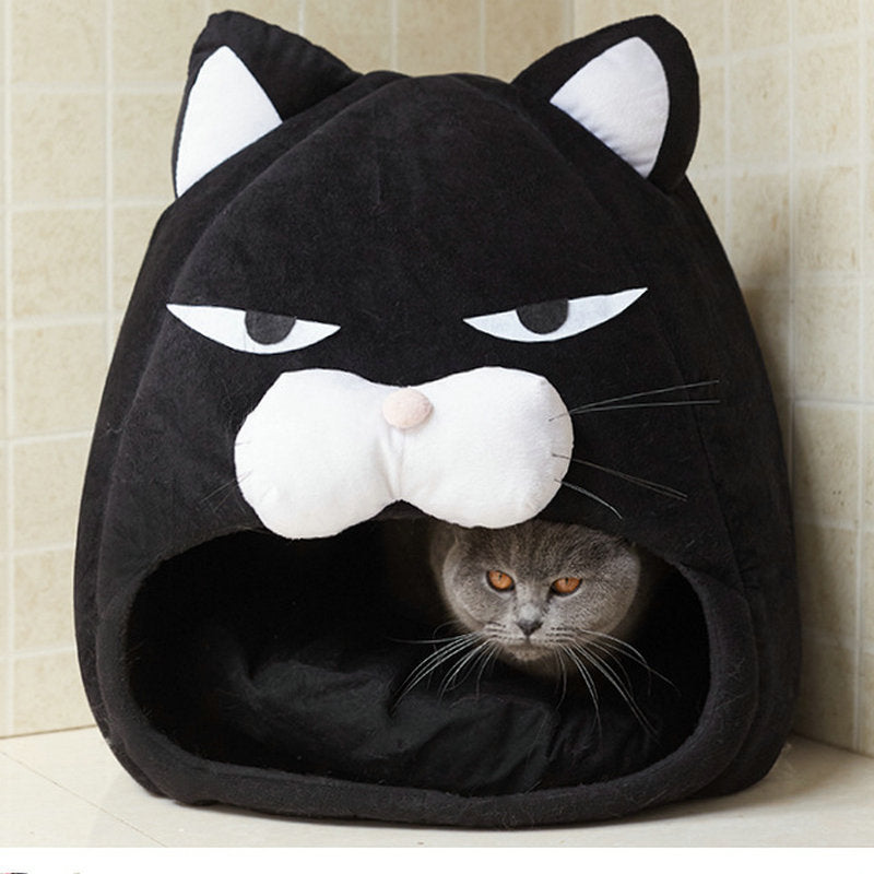 Black Cat House | Pet Bed Pet Supplies cat cat bed cat house cats pet bed