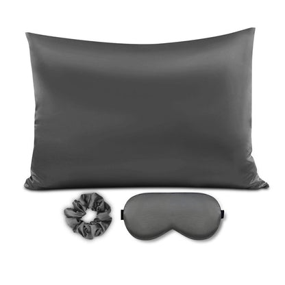 Satin Pillowcase Sleep Mask Scrunchie Gift Set beauty eye mask gift gift for her gift set hair Not on Amazon Only at FashionGo Others satin pillowcase sleep