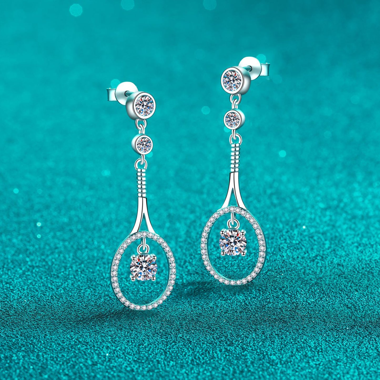 1 Ct. Moissanite Drop Earrings | 925 Sterling Silver Accessories Fine Jewelry Jewelry