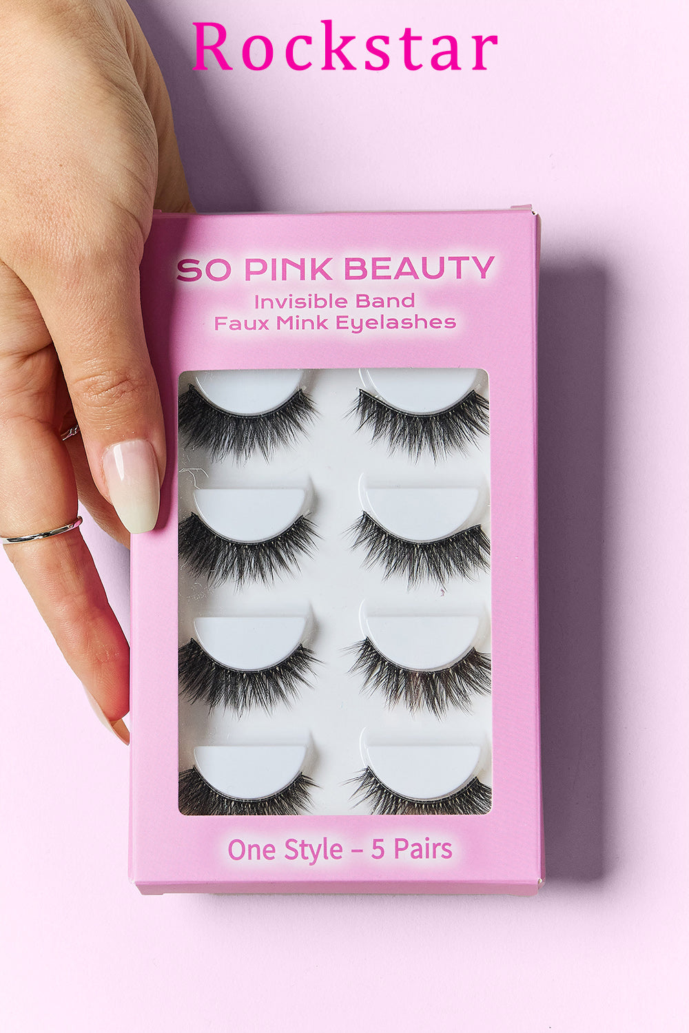 Rockstar One Size SO PINK BEAUTY | Faux Mink Eyelashes 5 Pairs Accessories Fine Jewelry Jewelry Ship from USA SO PINK BEAUTY