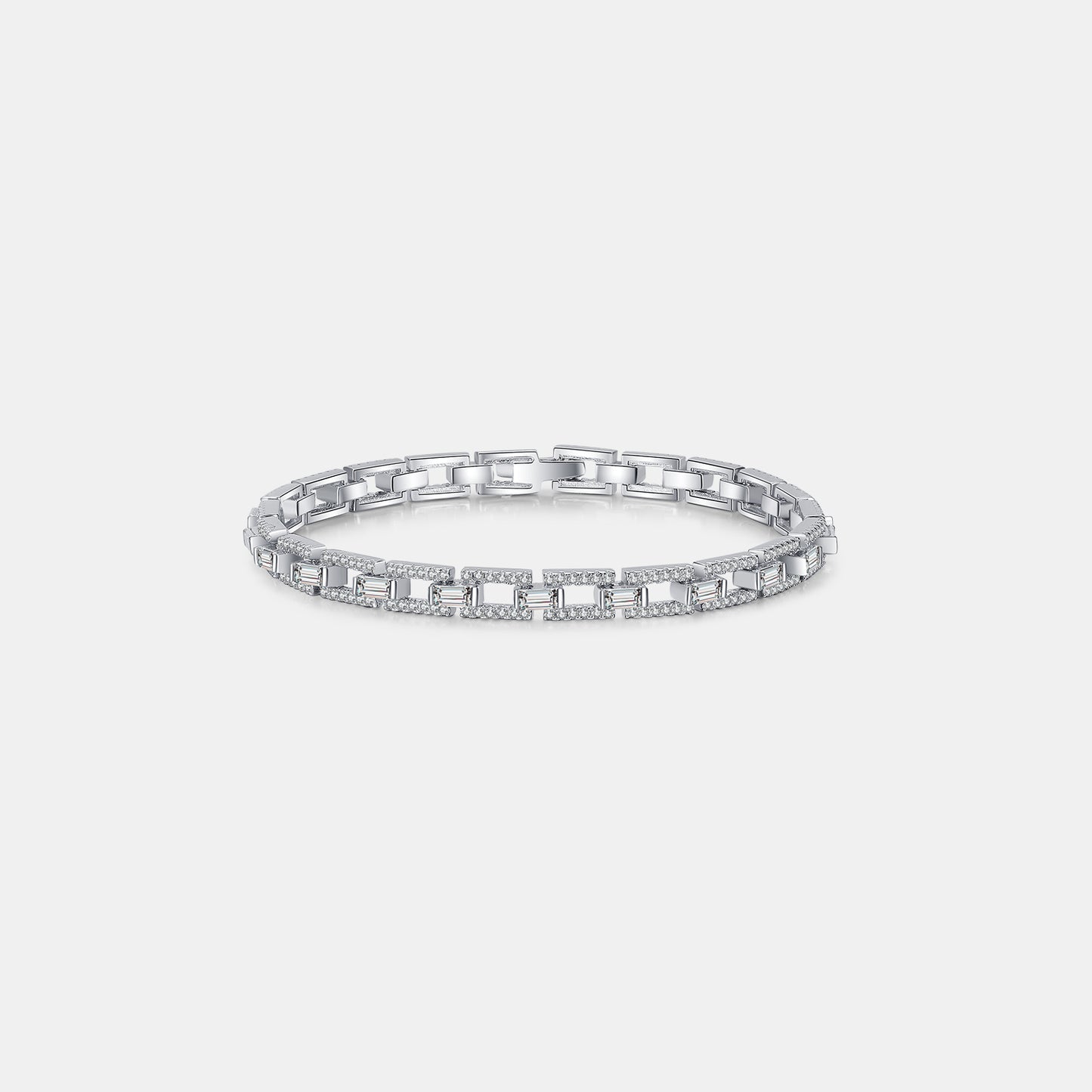 Silver One Size 3.2 Carat Moissanite | 925 Sterling Silver Bracelet Accessories 925 Sterling Silver Bracelet Fine Jewelry Jewelry