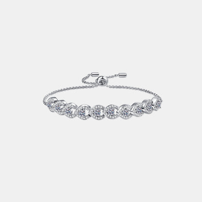 Silver One Size 1 Ct. Moissanite Bracelet | Sterling Silver 1A Accessories Fine Jewelry Jewelry