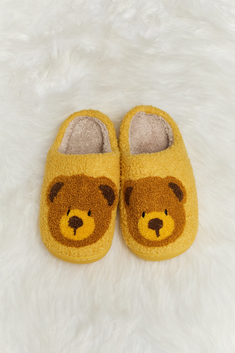 Melody Teddy Bear Print | Plush Slide Slippers Shoes bear footwear Melody Ship from USA slippers