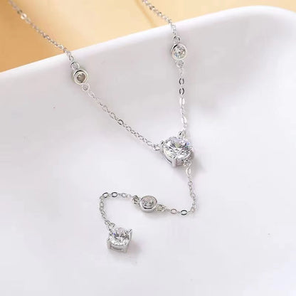 Y-Shaped 1.5 Carat Moissanite | 925 Sterling Silver Necklace Accessories Casual necklace Elegant necklace Fine Jewelry jewel necklace Jewelry Necklace PENDANT NECKLACE