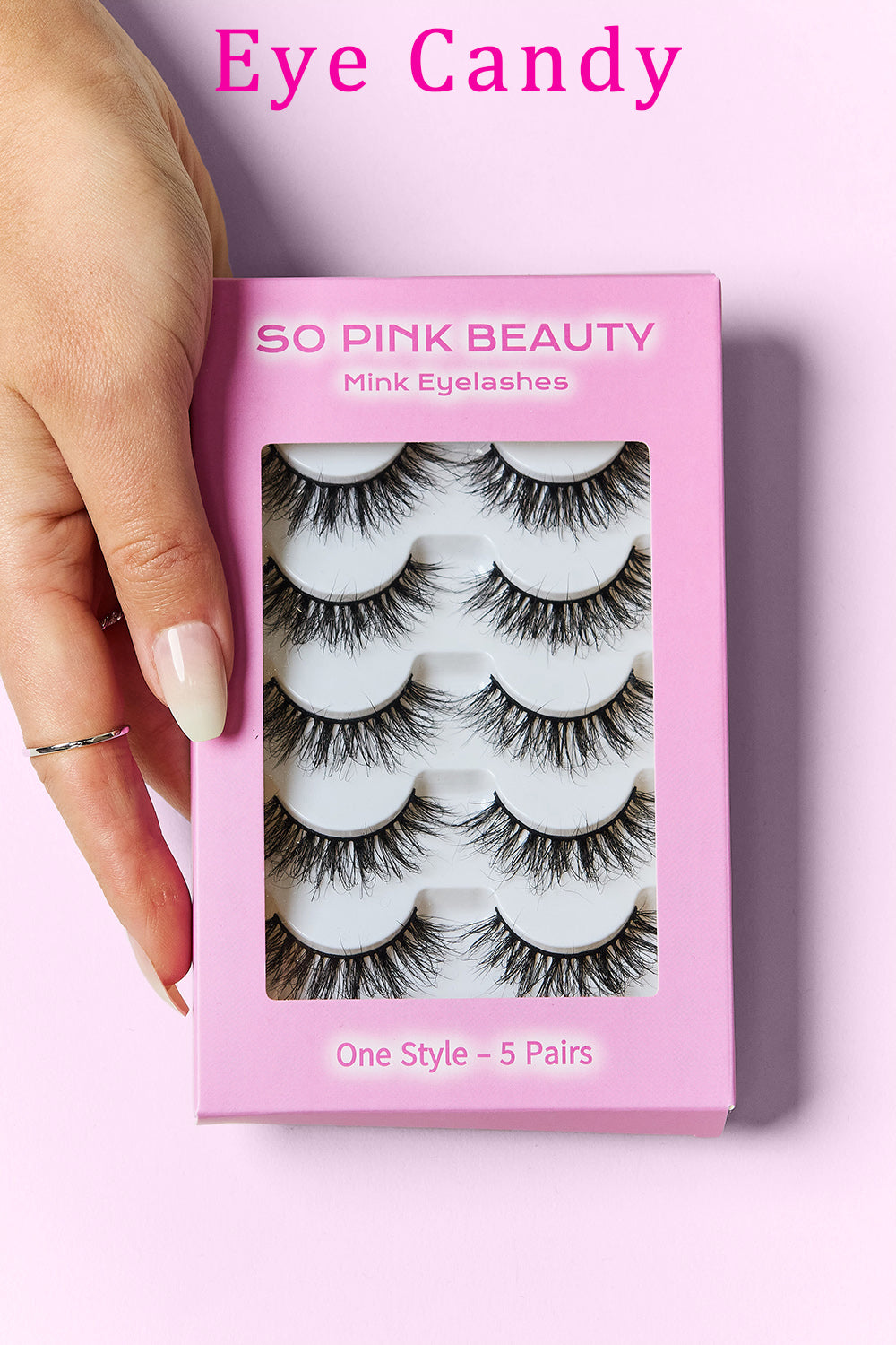 Eye Candy One Size SO PINK BEAUTY | Mink Eyelashes 5 Pairs Accessories Fine Jewelry Jewelry Ship from USA SO PINK BEAUTY