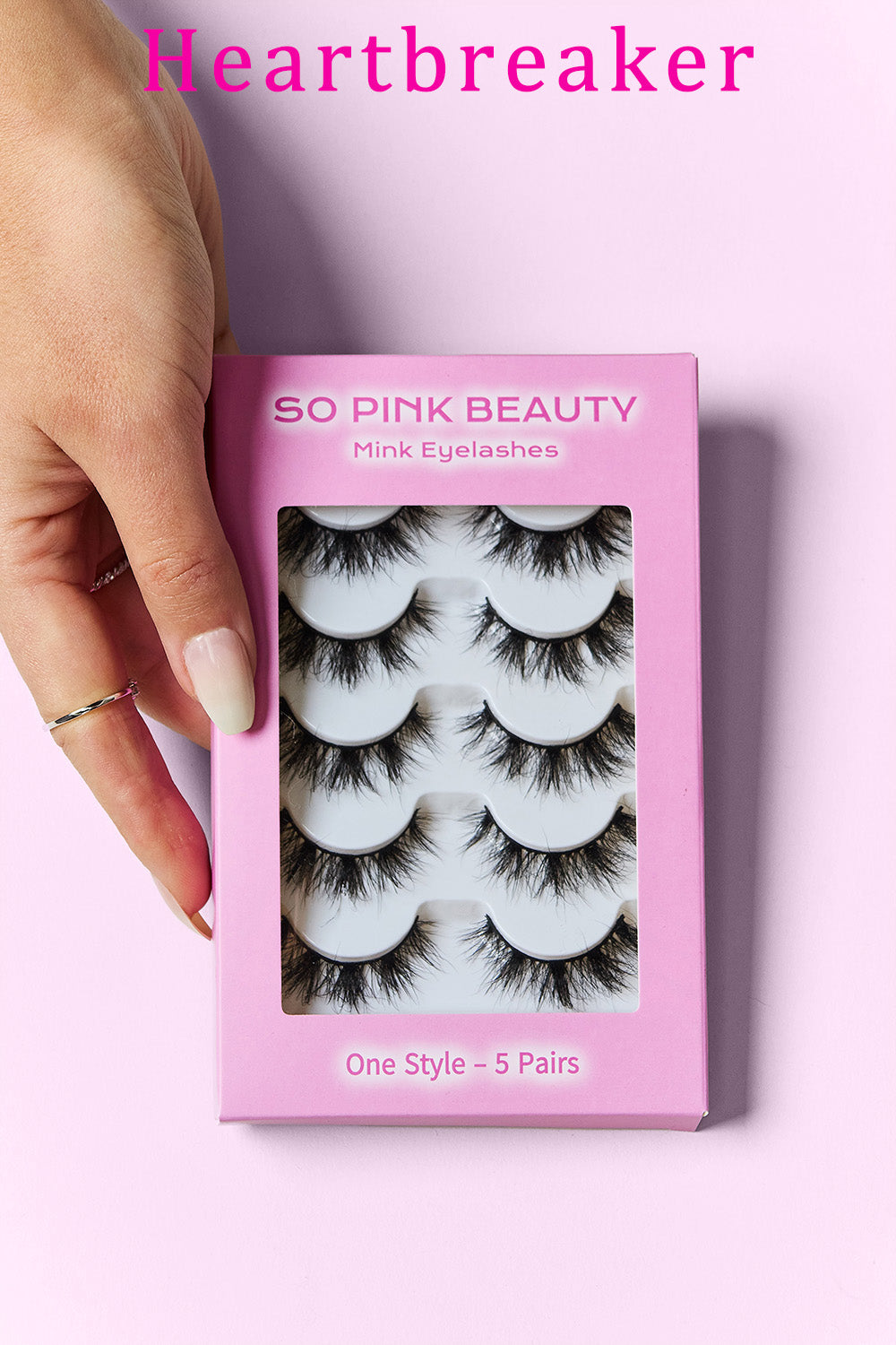 Heartbreaker One Size SO PINK BEAUTY | Mink Eyelashes 5 Pairs Accessories Fine Jewelry Jewelry Ship from USA SO PINK BEAUTY