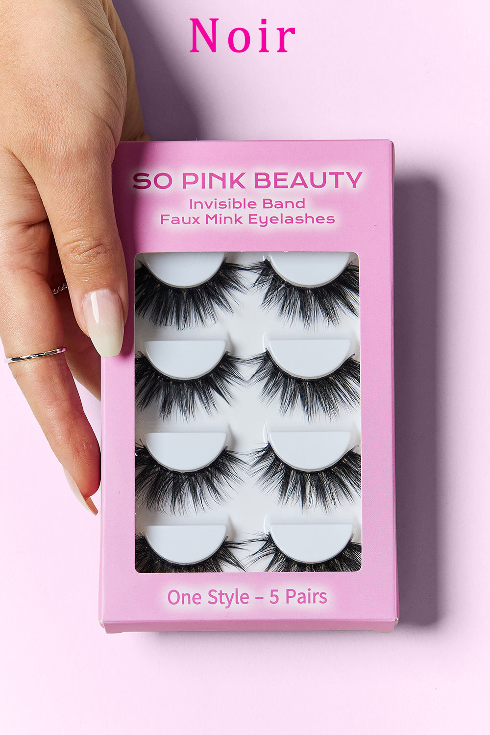 Noir One Size SO PINK BEAUTY | Faux Mink Eyelashes 5 Pairs Accessories Fine Jewelry Jewelry Ship from USA SO PINK BEAUTY