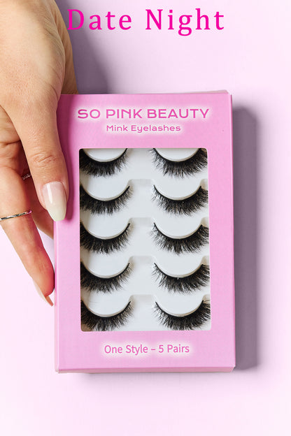 Date Night One Size SO PINK BEAUTY | Mink Eyelashes 5 Pairs Accessories Fine Jewelry Jewelry Ship from USA SO PINK BEAUTY