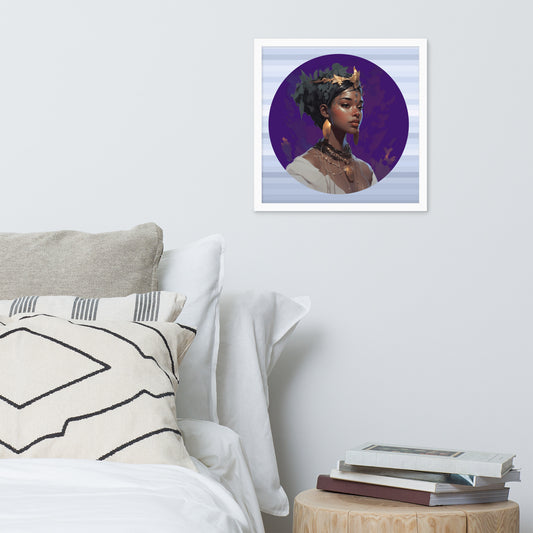 Queen Ashanti | Framed poster Artwork african american african american woman black woman queen wall art young black woman