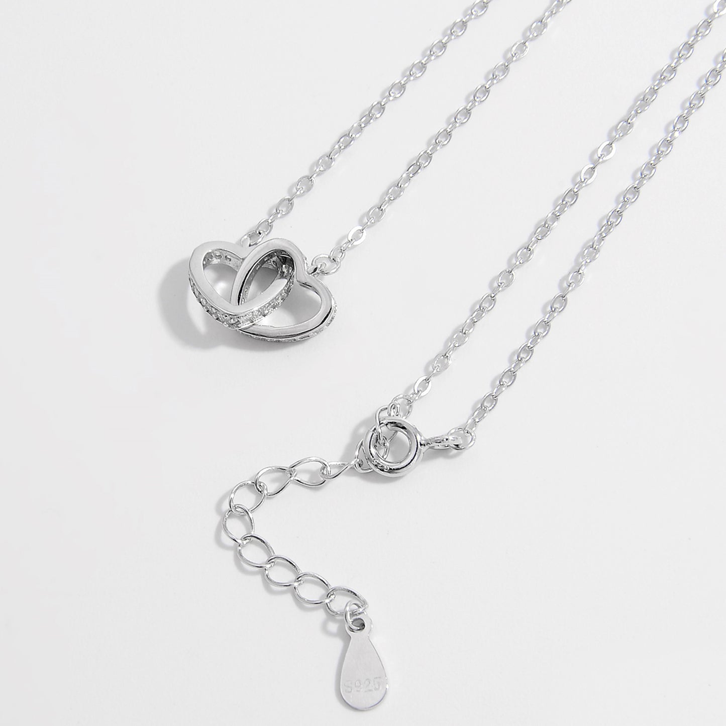 925 Sterling Silver Inlaid Zircon | Heart Necklace Accessories #1 MOM NECKLACE BEST MOM NECKLACE Casual necklace Fine Jewelry jewel necklace Jewelry Necklace statement necklace