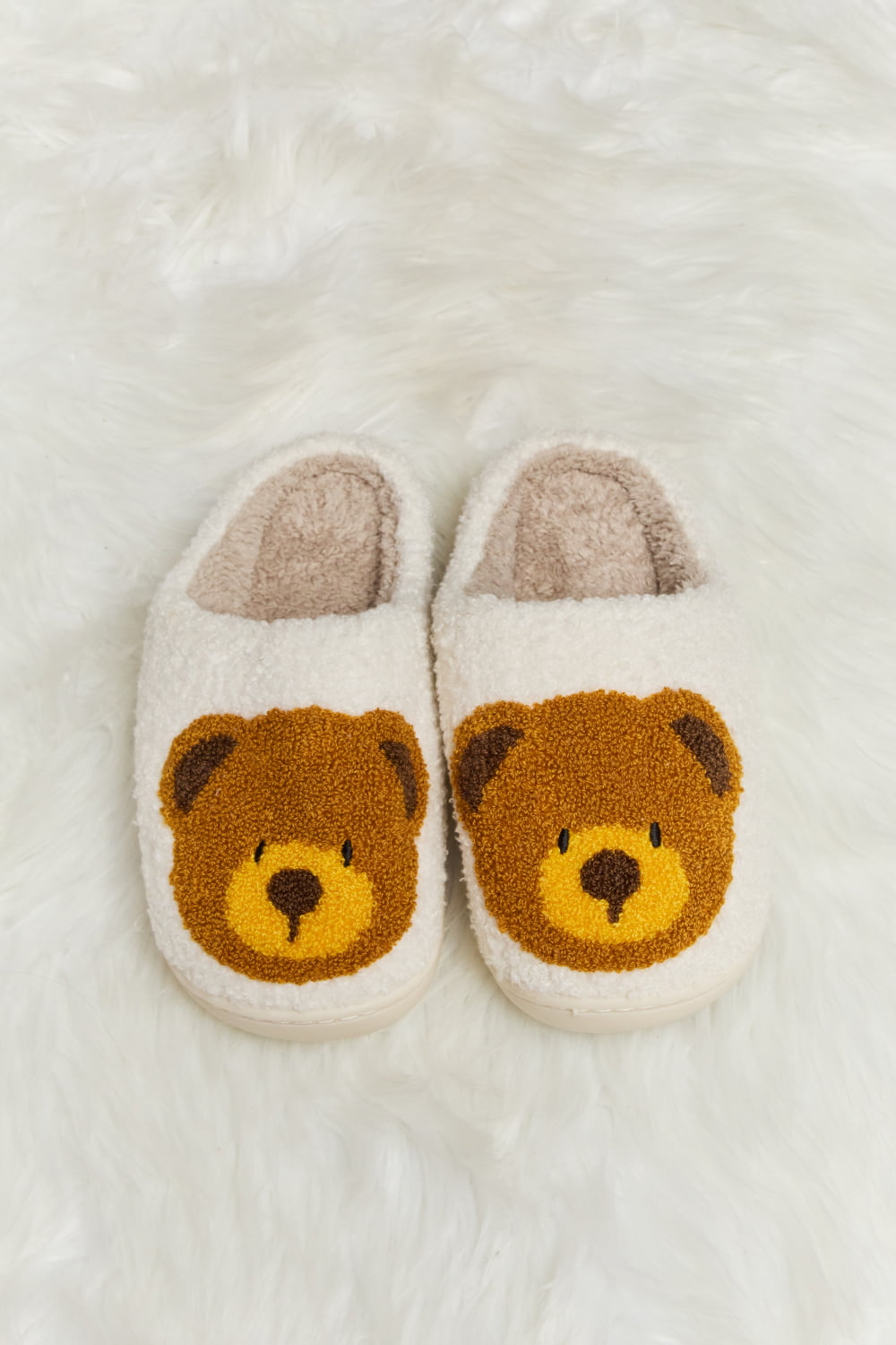 Melody Teddy Bear Print | Plush Slide Slippers Shoes bear footwear Melody Ship from USA slippers