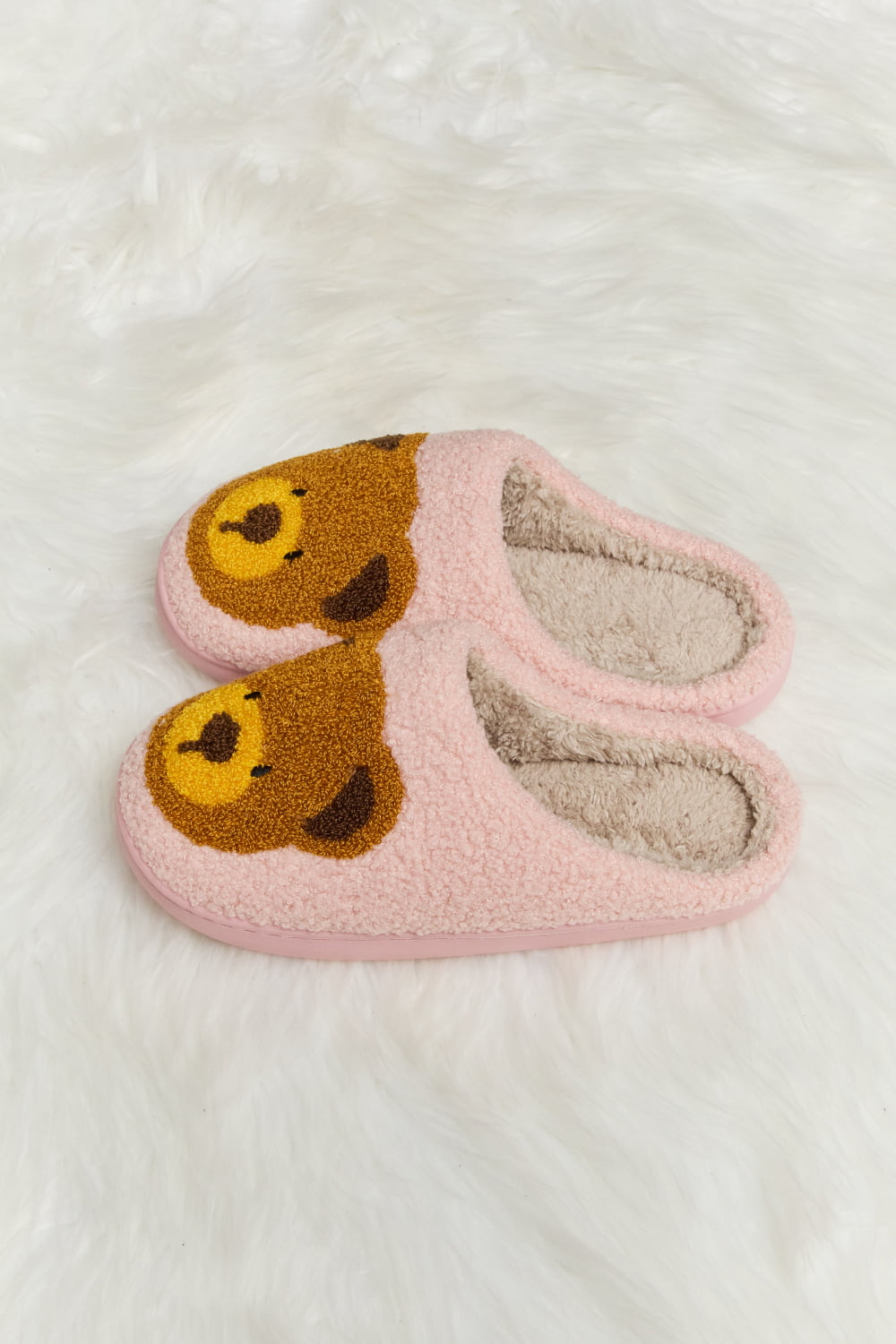 Melody Teddy Bear Print | Plush Slide Slippers Shoes bear footwear Melody Ship from USA slippers