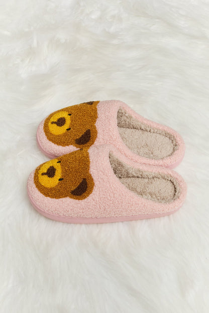 Melody Teddy Bear Print | Plush Slide Slippers Shoes bear footwear Melody Ship from USA slippers