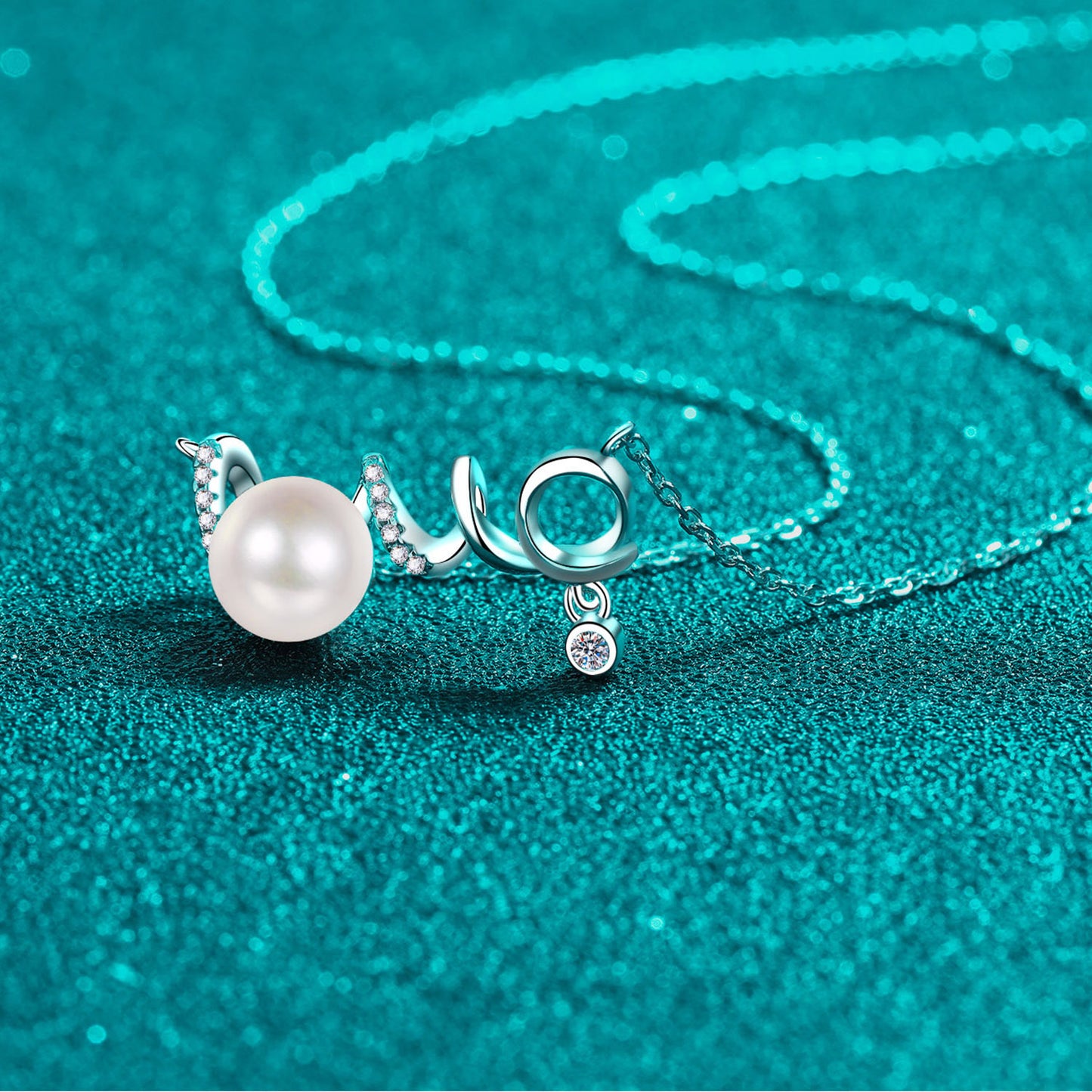 Natural Pearl Moissanite | 925 Sterling Silver Necklace Accessories 925 Sterling Silver Elegant necklace Fine Jewelry Jewelry Necklace pearls