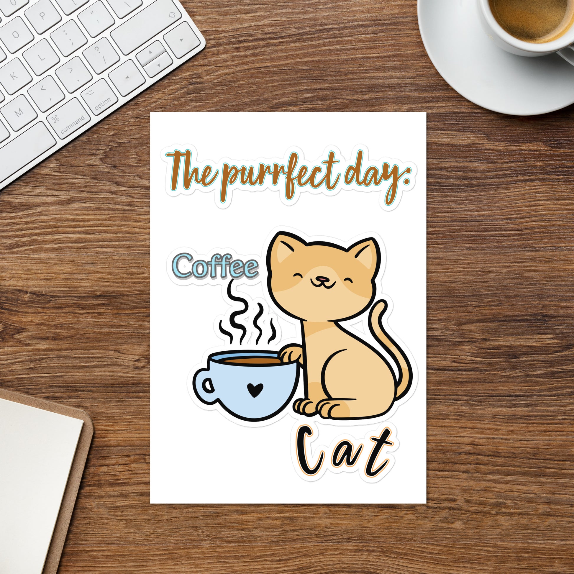 Default Title Coffee Cat | Sticker Sheet Stickers cat lover cat stickers cats stickers