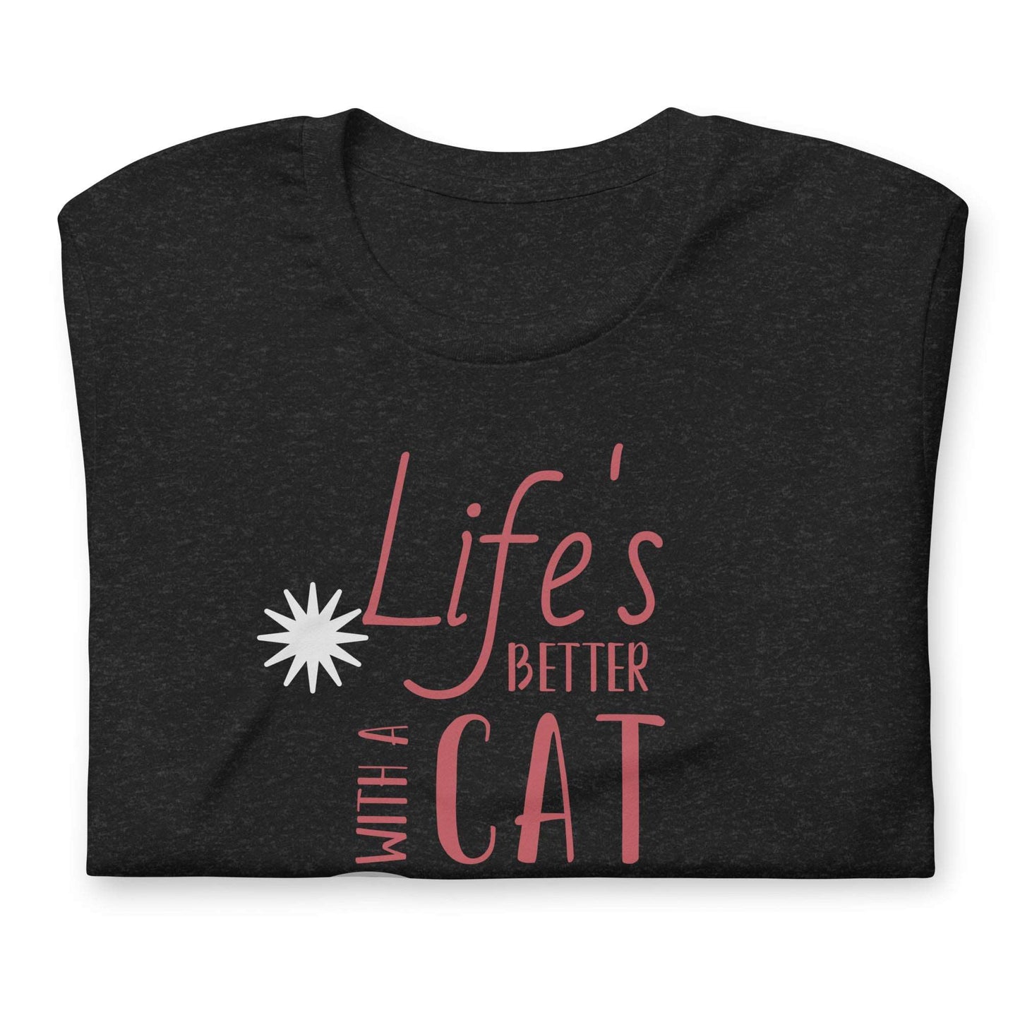 Life's Better With a Cat T-Shirt T-shirts 2XL 3XL 4XL cat cat lovers kitty kitty cat Plus size tee XL