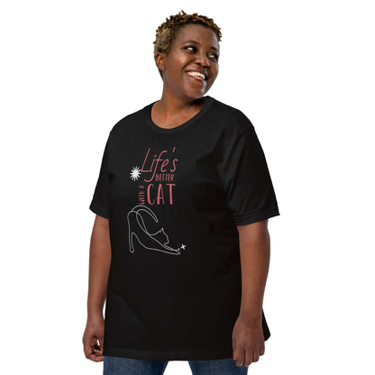 Life's Better With a Cat T-Shirt T-shirts 2XL 3XL 4XL cat cat lovers kitty kitty cat Plus size tee XL