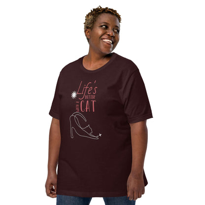 Life's Better With a Cat T-Shirt T-shirts 2XL 3XL 4XL cat cat lovers kitty kitty cat Plus size tee XL